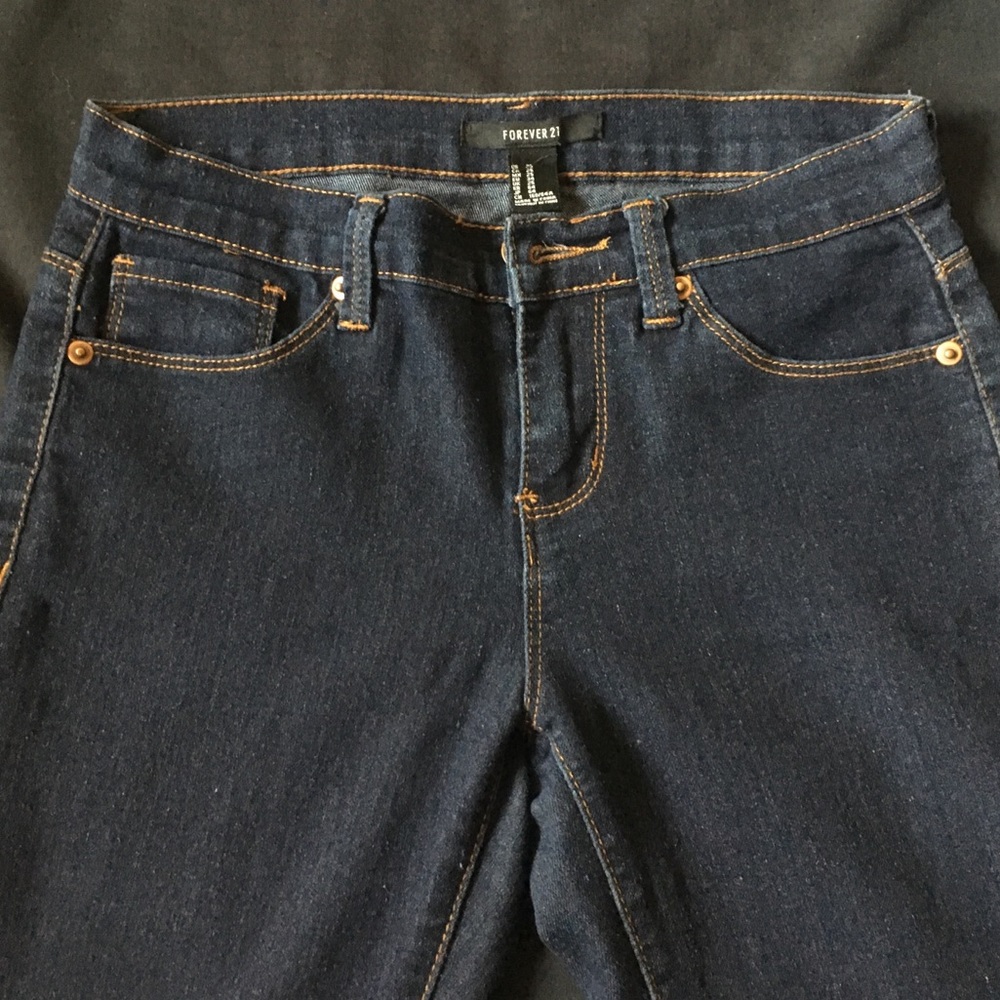 Forever 21 Dark Denim Skinny Jeans
